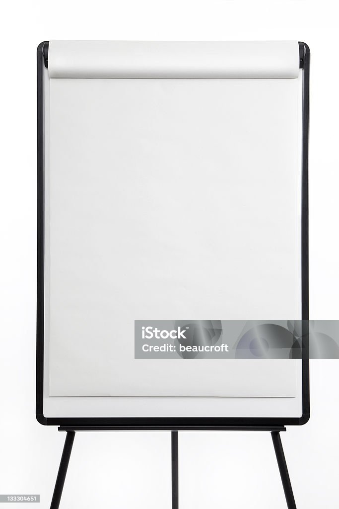 flipchart-board isoliert auf weißem Hintergrund - Lizenzfrei Flipchart Stock-Foto