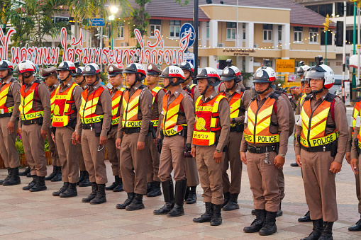 Salvador, Brazil – September 08, 2016: Veterans of the military police during a military parade commemorating the independence of Brazil in the city of Salvador, Bahia.