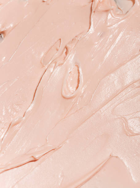 istock pink cream texture, cosmetic texture 1333055627