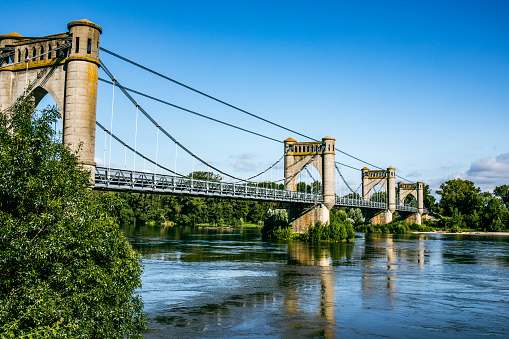 Langeais bridge over Loire River, Loire Valley, France