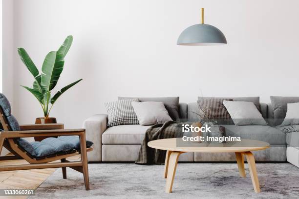 Modern Living Room Interior Design Stock Photo - Download Image Now - Living Room, Sofa, Domestic Room