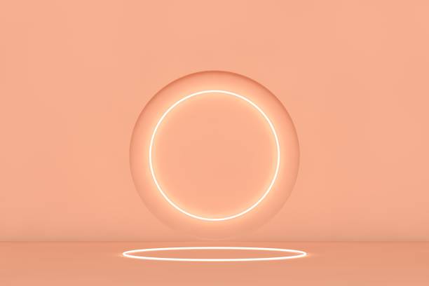 istock Podium and minimal abstract background, 3d rendering geometric shape, Stage for awards on website in modern. Empty product stand. 1333065547