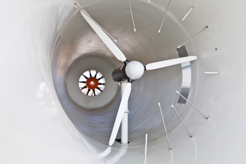 Wind turbine in a windtunnel