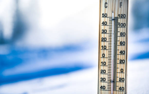 istock Winter time. Thermometer on snow shows low temperatures. 1333067539
