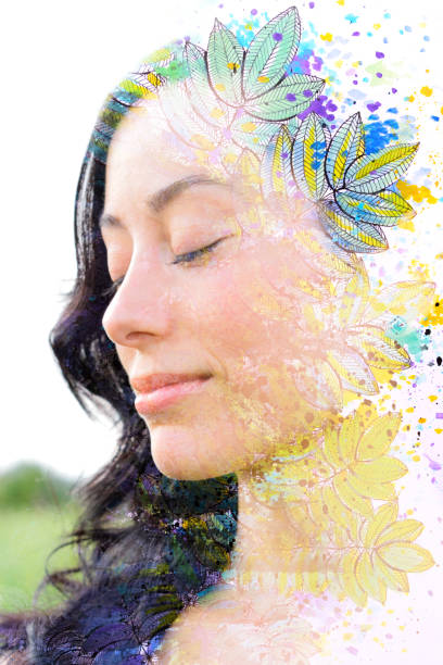 istock Paintography. A portrait combined with a painting 1333068177