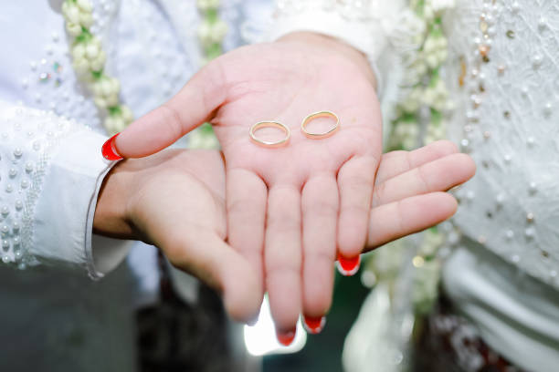 istock Midsection Of Bride And Bridegroom Holding Rings 1333068275