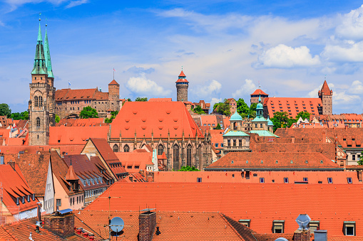 Nuremberg, Germany. The rooftops of the Old Town.