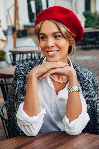 istock Beautiful woman wearing red beret 1333078988