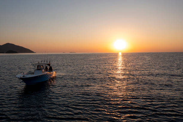 Fisherman's boat at sunset