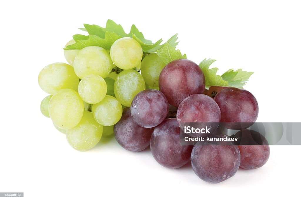 White and red grapes White and red grapes. Isolated on white background White Grape Stock Photo