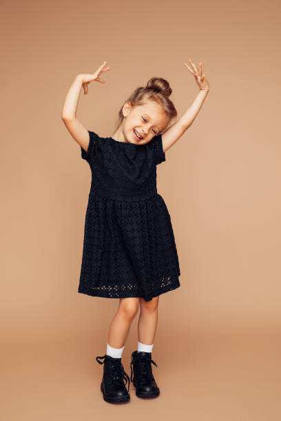 Studio portrait of a cute girl