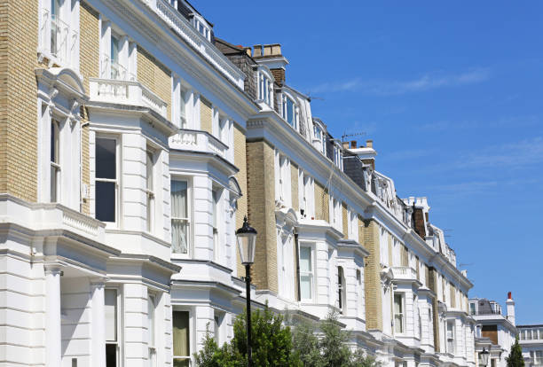 kensington_houses - london england apartment uk real estate fotografías e imágenes de stock