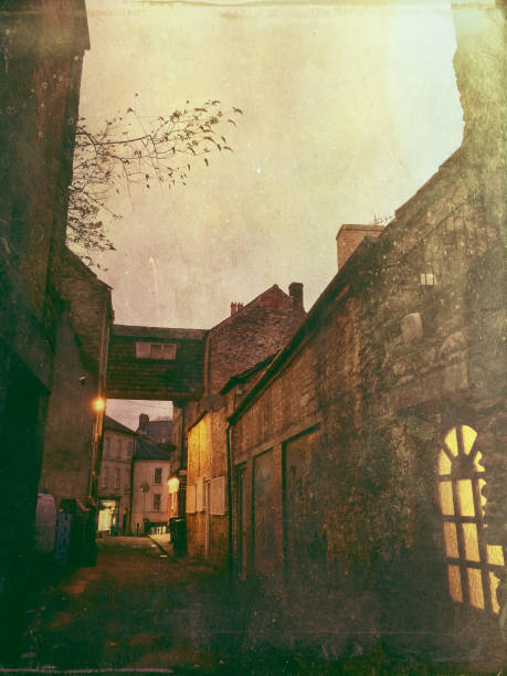 My original photo of traditional buildings in the old centre of Frome has been transformed using the Mextures App to bring an old-fashioned, vintage feel to the image