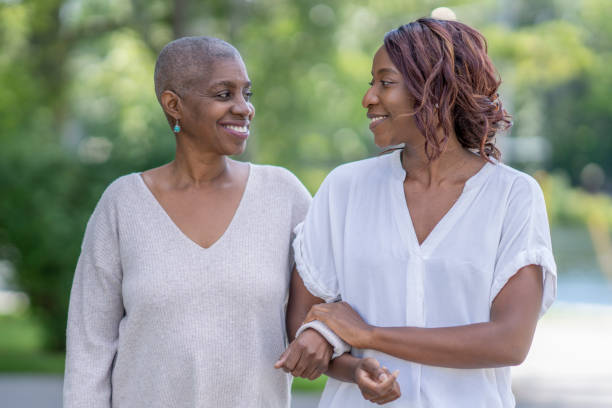 istock Bonding with mother who has cancer 1333085755