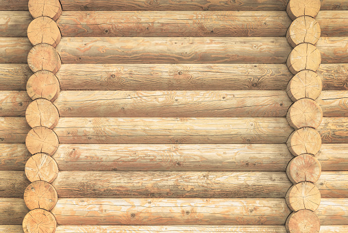 Close-up of firewood storage