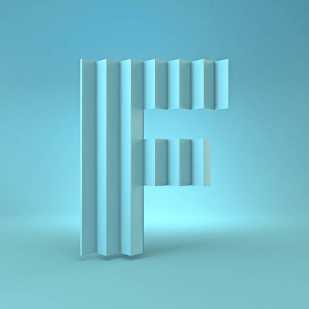istock Cold blue font Letter F 3D 1333095343