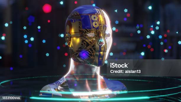 Cyborg Staring Cyborg Is Staring An Artificial Intelligence Clone Cryptoart Stock ...