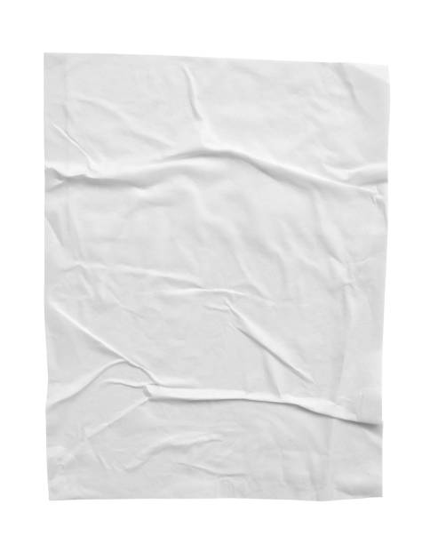 istock Blank white crumpled and creased paper poster texture isolated on white background 1333101427