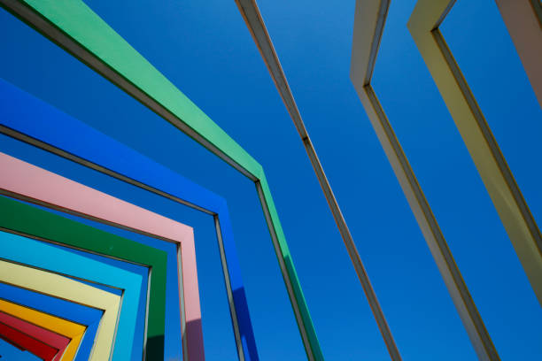 Modern construction steel, surreal design in the future