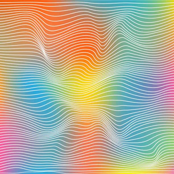 Vector illustration of Wavy linear abstract texture.