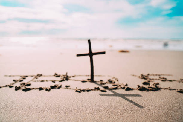 istock Jesus the Savior and Wooden Cross 1333118060