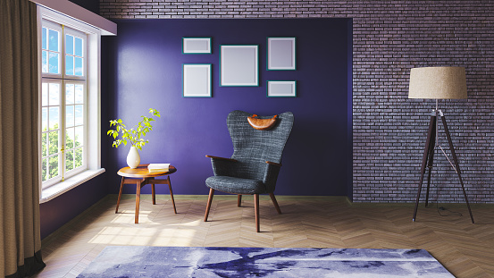 Modern purple interior concept