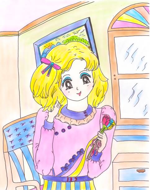 Premium Vector  Vector anime girl. girl in profile with short hair. hand  drawn vector illustration.