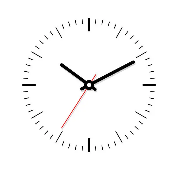 Vector illustration of clock