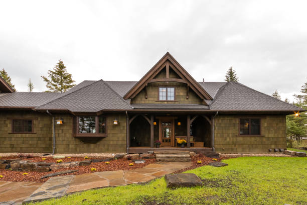 istock Montana home on a cloudy day in the wilderness 1333137082