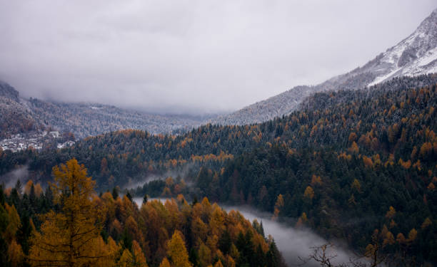 istock The first autumn snow arrives in the mountains 1333137185