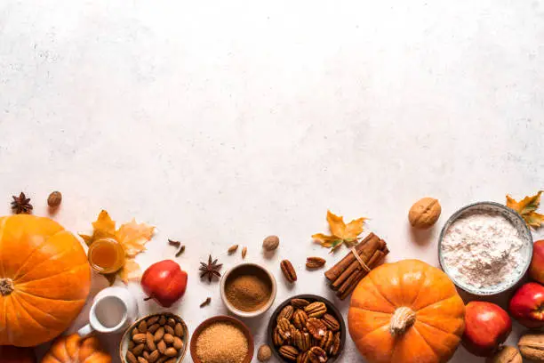 Photo of Autumnal fall baking background