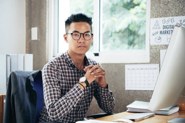 istock Serious Entrepreneur in Plaid Shirt 1333144205