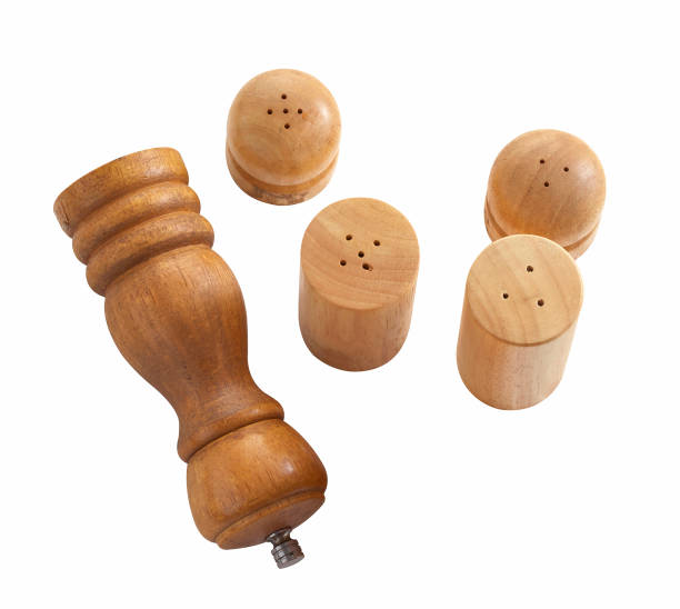 istock wooden pepper and salt shaker isolated on white background 1333147481
