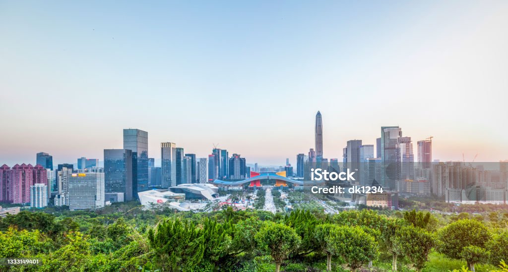 Shenzhen Central Business District Economy Stock Photo
