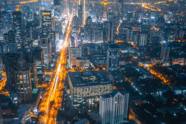istock nanjing xinjiekou cbd at night 1333150620