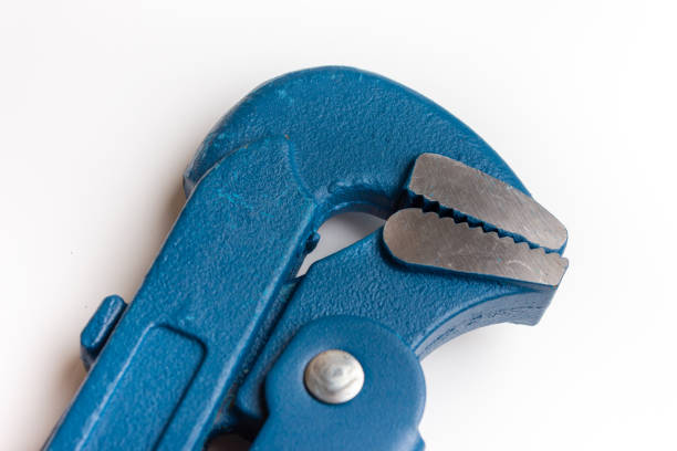 istock Adjustable wrench on a white background. Gas key. Space for the text. An isolated hand tool. 1333153926