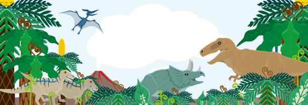 Ilustración de Cretaceous Land Dinosaurs Material De Fondo Horizontal y más Vectores Libres de Derechos de Dinosaurio - iStock Ilustración de Cretaceous Land Dinosaurs Material De Fondo Horizontal y más Vectores Libres de Derechos de Dinosaurio - iStock