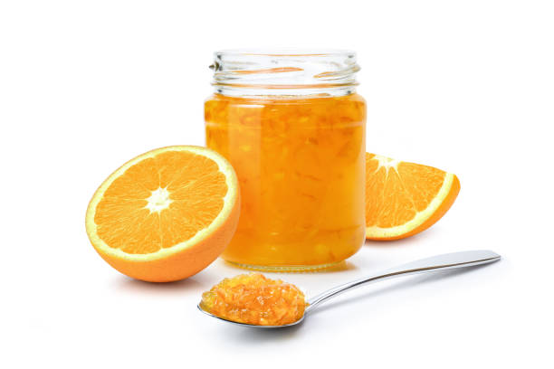 istock Orange marmalade jam in glass jar 1333155226