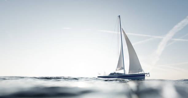 istock Sailing yacht on the ocean 1333157848