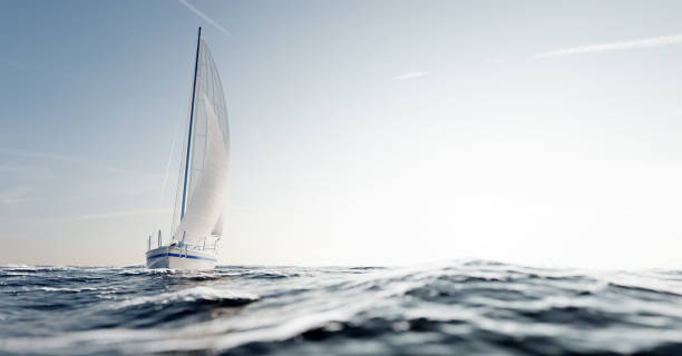 istock Sailing yacht on the ocean 1333157851
