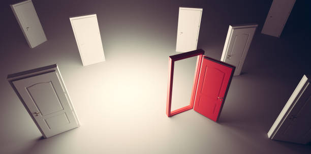 istock Choose open door. Choise and decision in life 1333158261
