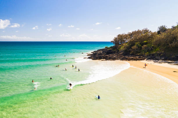 istock Surfing in the pristine waters off Double Island Point 1333159986