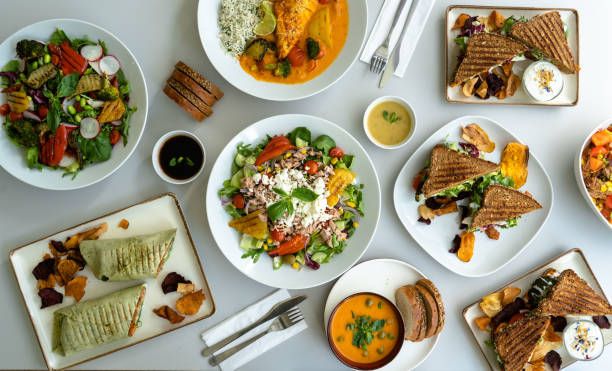 istock Table full of food ready to dig in 1333163646
