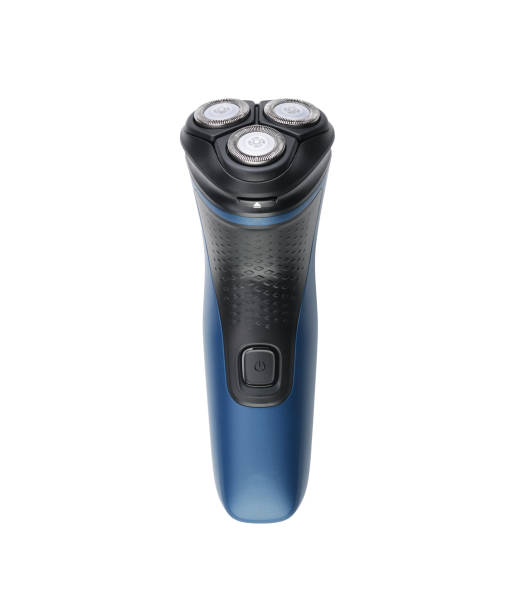 istock Electric shaver with three shaving heads isolated on white background. 1333167378
