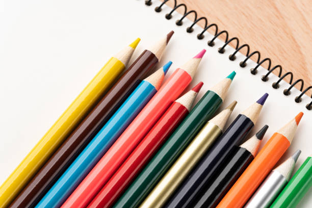 istock Colored pencils and sketchbooks 1333169825