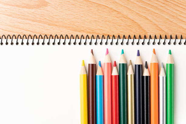 istock Colored pencils and sketchbooks 1333170280