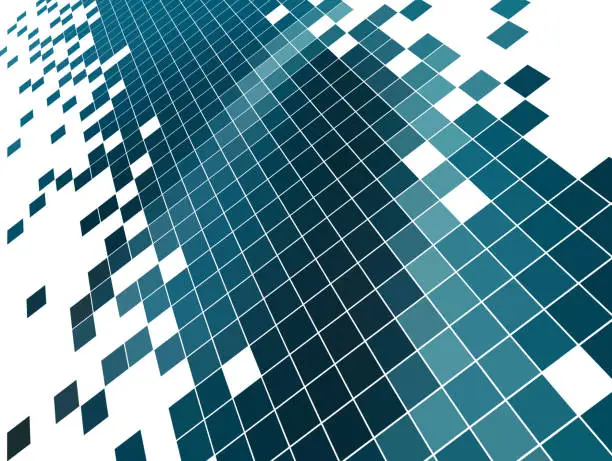 Vector illustration of Vector blue mosaic tile gradient road pattern,Abstract Backgrounds