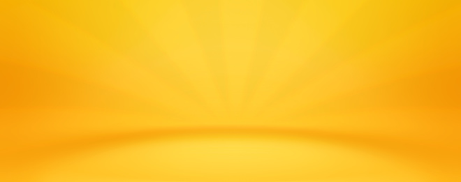 Haz de verano de fondo de brillo amarillo y diseño de fondo de espacio en blanco vacío en plantilla brillante vívida o fondo de pantalla de color de sala de degradado con concepto abstracto de piso de producto de amanecer. Renderizado 3D. photo