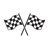 istock Checkered flag, competition, finish, start, winning black icon 1333173828