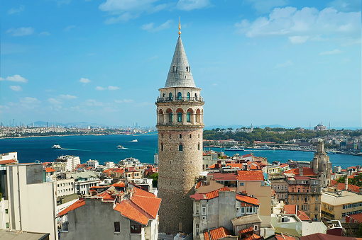 Istanbul, Türkiye – January 12, 2023: Façade of Ismail Aga Mosque in Istanbul.